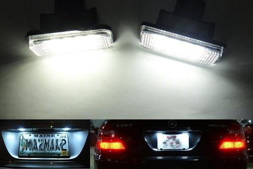 2 x no error license plate led light mercedes w211 e320 e500 amg e63 s203 c240