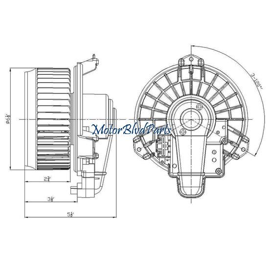 06-10 toyota rav4 rav-4 limited tyc front blower motor assembly 700214