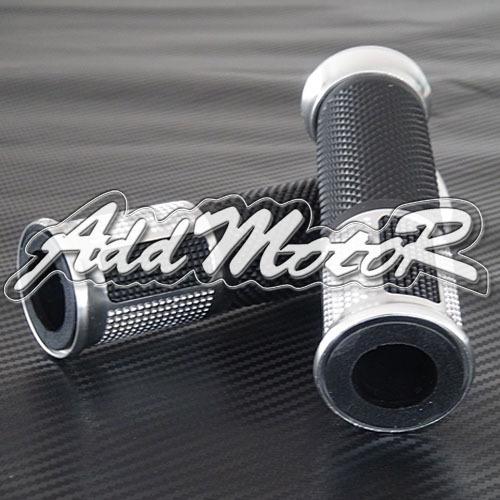 Universal motorcycle silver handlebar soft rubber hand grips lg99