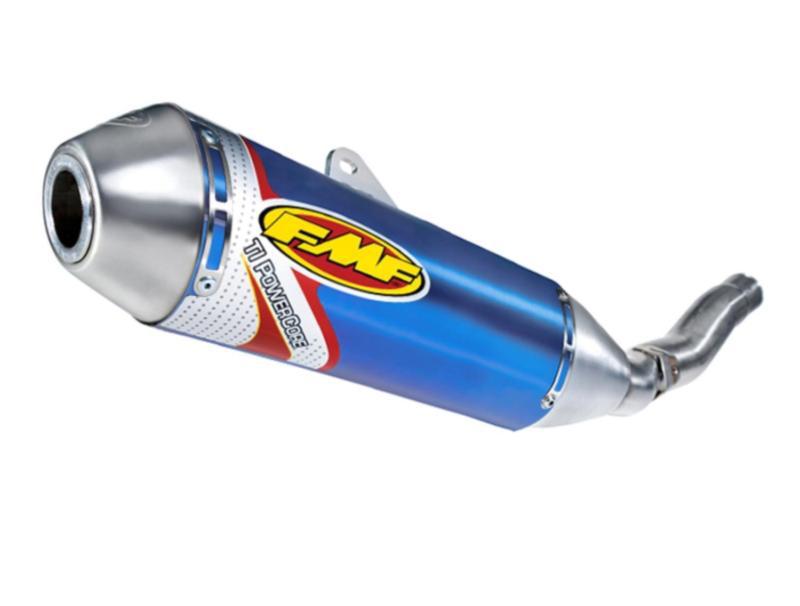 Fmf racing ti powercore slip-on - blue anodized  043313