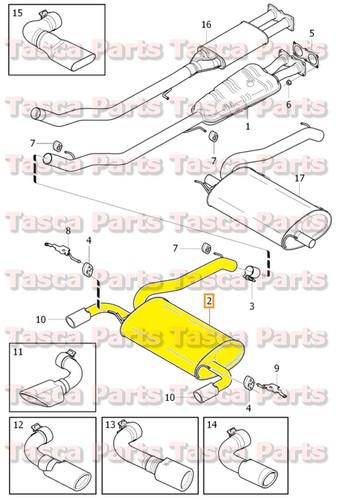 Brand new oem rear r-design exhaust system muffler 2011-2014 volvo s60 #31321336