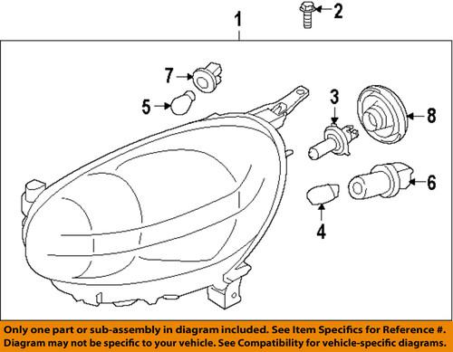 Nissan oem 260603an0b headlight-headlamp assembly