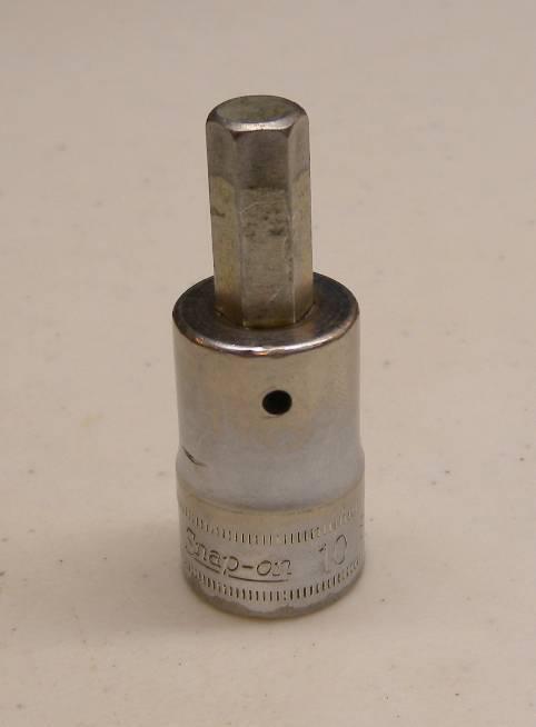 Vintage snap-on 1/2" drive 10mm hex socket driver s6018 free shipping!
