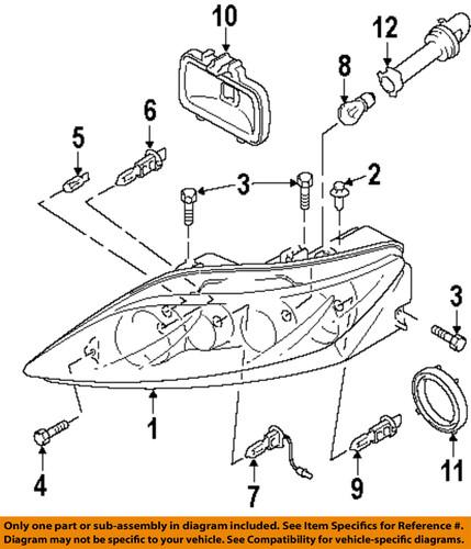 Mazda oem gk2a510k0e headlight-headlamp assembly