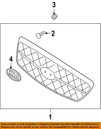 Kia oem 0k54g50710 grille