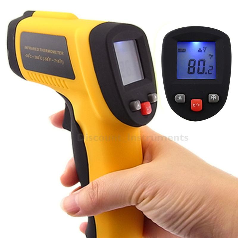 New infrared ir laser guide digital thermometer -58 ~ 1022°f 12:1 ds non contact