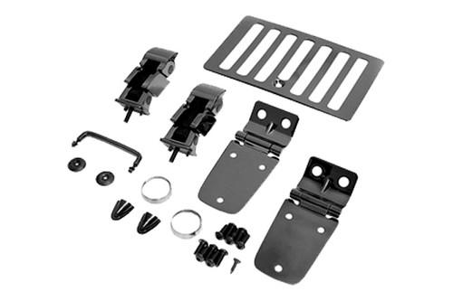 Rugged ridge 11180.07 - 98-06 jeep wrangler black, chrome hood ress up kit 2 pcs