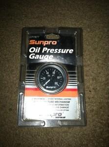 Sunpro 2" retro oil pressure gauge cp7977   *****no reserve*****