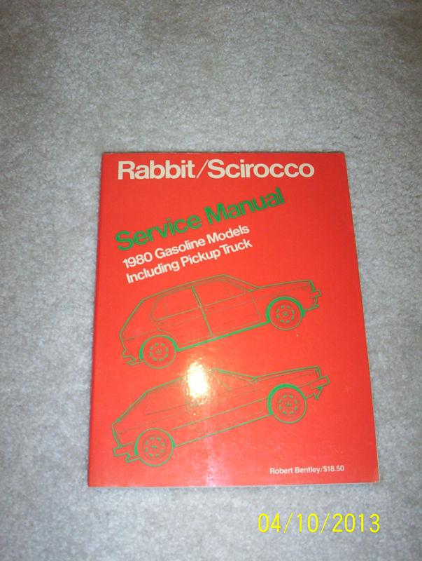 Vw rabbit/scirocco service manual 1980 gasoline models incl. pickup truck