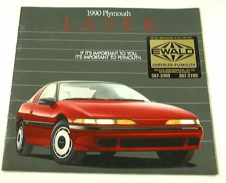 1990 90 plymouth laser brochure turbo rs