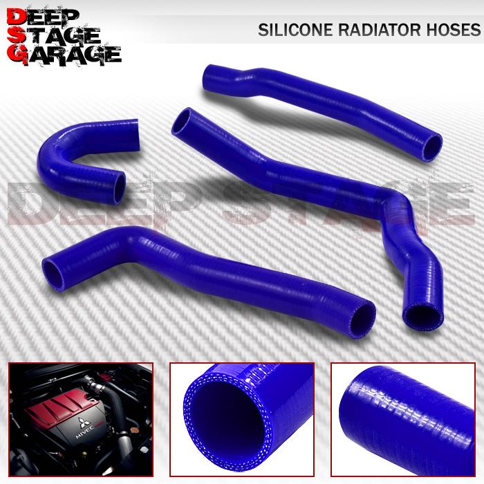 3-ply silicone radiator hose tube high temp 08-11 mit evolution 10/x 4b11 blue