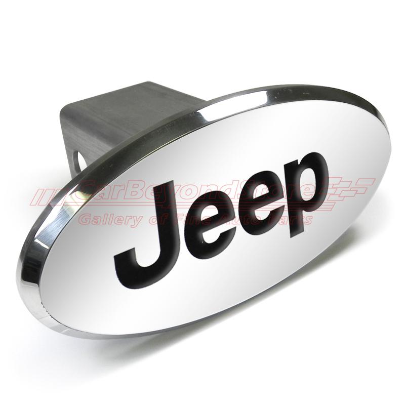 Jeep engraved oval aluminum tow hitch cover, free gift + licensed 