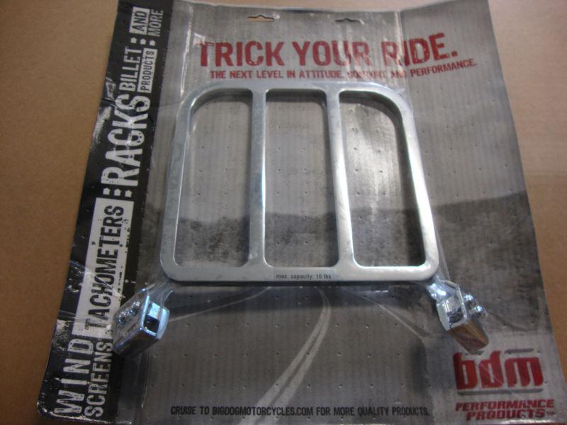 Big dog x-wide luggage rack 2001-2003 mastiff 2003 bulldog chrome bdm custom