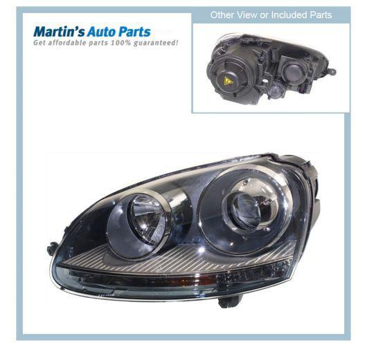 Clear lens new head lamp left hand lh driver side sedan vw2502133 1k6941039b