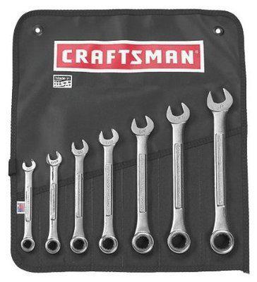 Craftsman 7pc industrial combination ratcheting wrench set #24623 sae brand new 