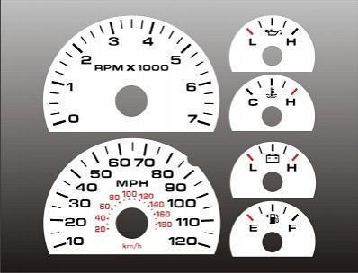 2004-2008 ford f150 instrument cluster white face gauges f-150 04-08