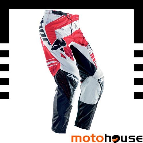 Thor youth phase swipe pants mx offroad dirt motocross red black white 