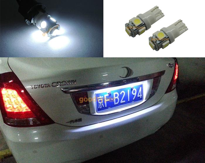 2x white license plate led light t10 158 168 194 2825 w5w 2886x bulb lamp #b