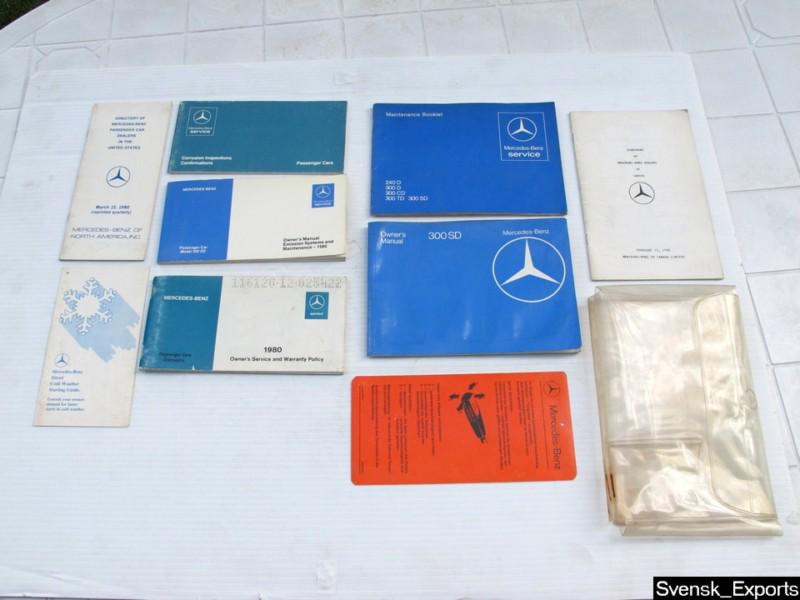 Mercedes w116 300sd 1980 complete owners manual kit set book owner's etc