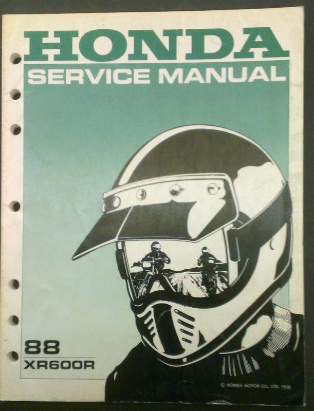 Honda genuine shop / service manual for 1988 xr600r