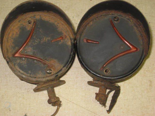 Pair dietz pilot rear arrow turn signals lights 1940's chevy dodge car old truck