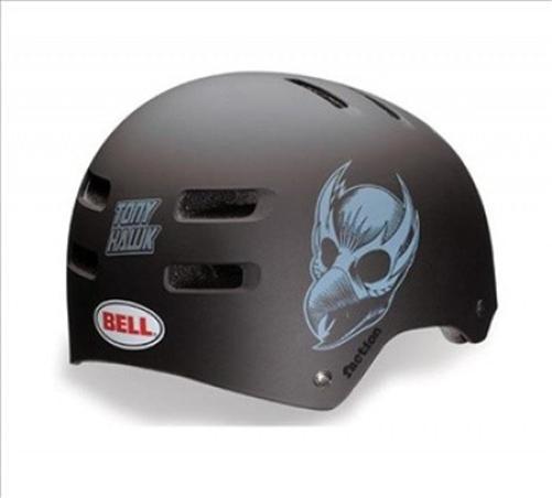 New tony hawk bell faction matt black (l) large bike skate board helmet in box