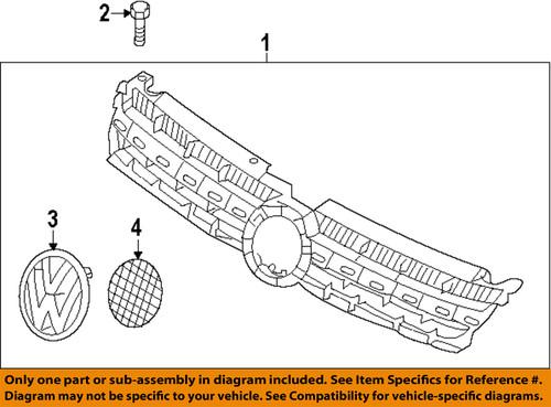 Volkswagen oem 7p6853601aulm grille-emblem