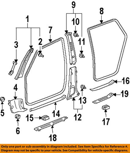 Toyota oem 6241401041b2 interior-lower center pillar trim