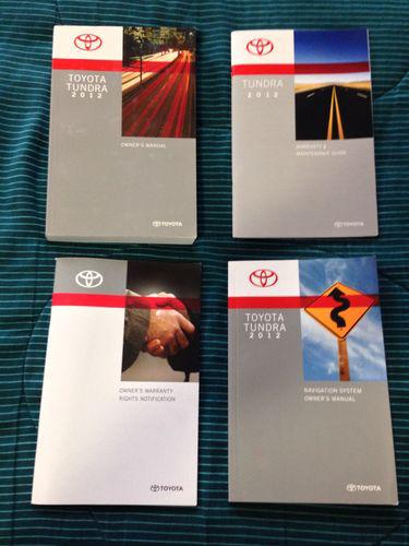 2012 toyota tundra owners manual set