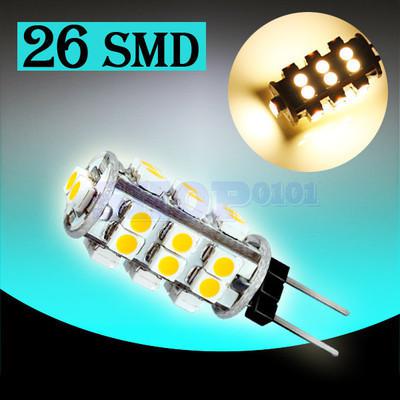 G4 26 smd warm white rv marine boat led car home light bulb lamp