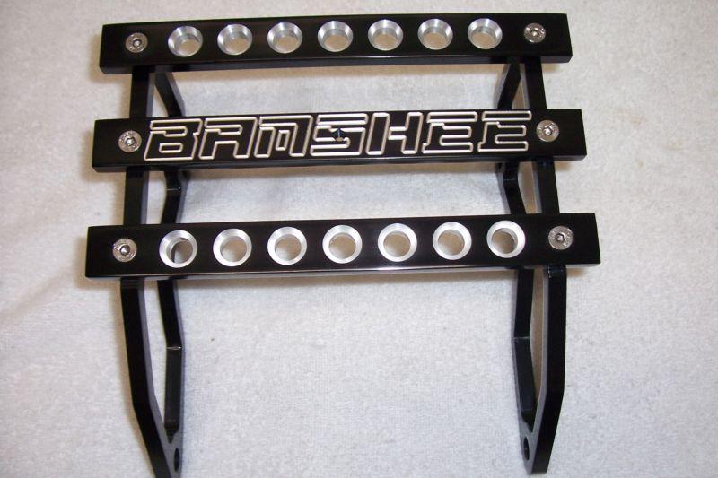 Yamaha banshee drilled holes sick insane atv front bumper black anodized billet