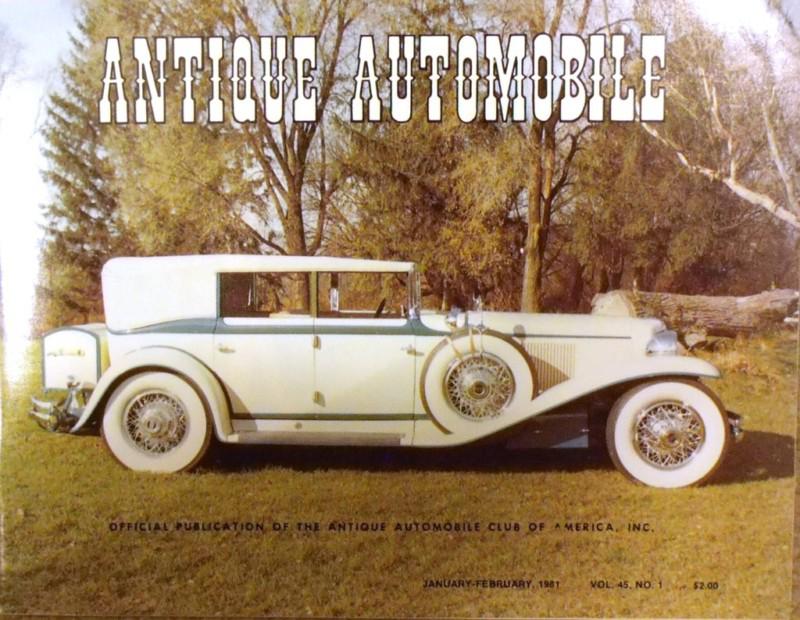 Antique automobile  jan-feb 1981 1930 cord l-29 stutz at indy the h.c.s special