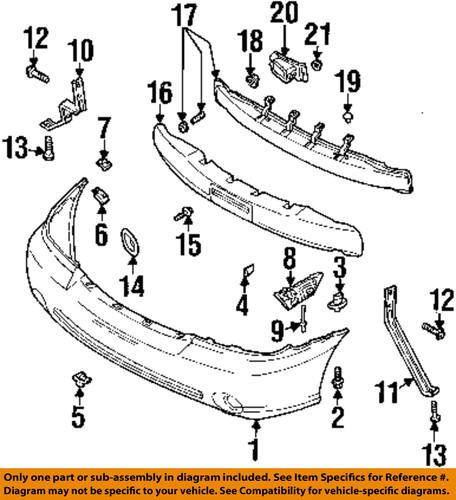 Kia oem 0k53a50035 front bumper-side plate