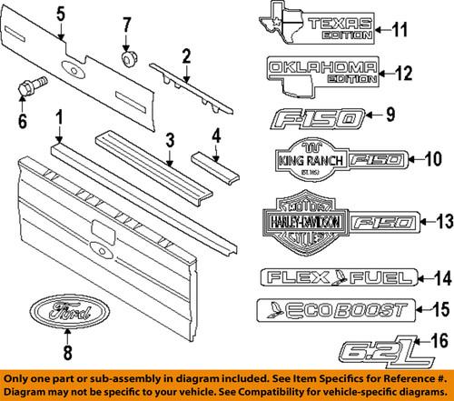 Ford oem cl3z9942528aa pick up box-emblem