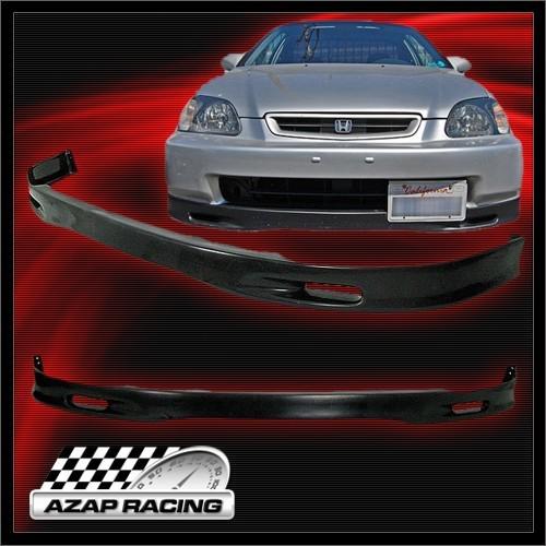 96-98 spoon style front bumper lip spoiler poly-urethane for honda civic 2/3/4dr