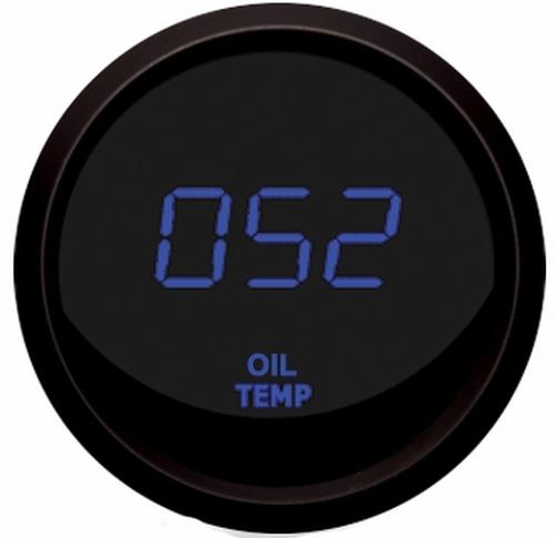 Digital oil temperature gauge blue / black bezel intellitronix m9108-b usa