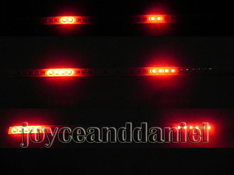 Red 2*30cm flash flexible 32led car truck knight rider led light strip b031