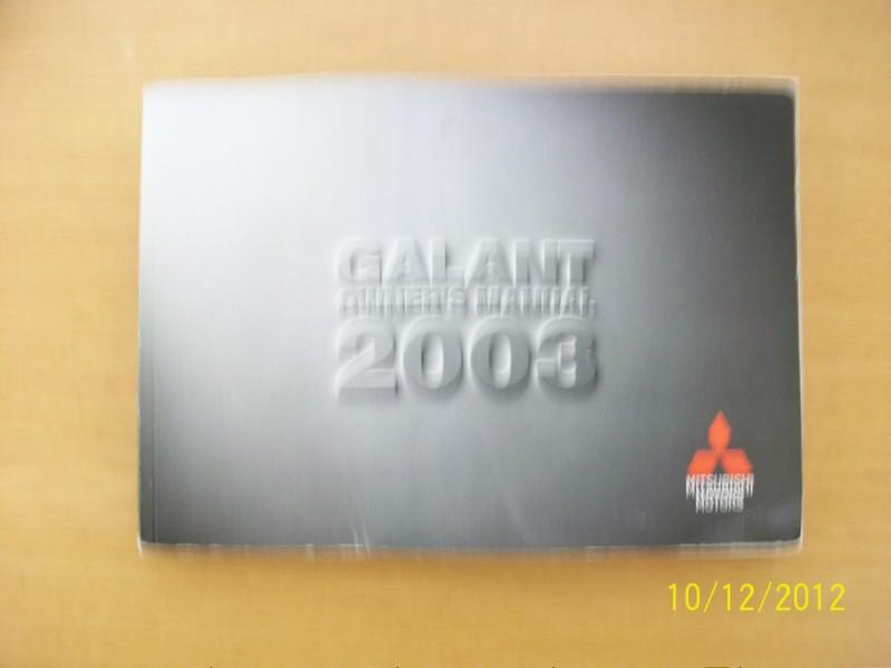 2003 mitsubishi galant   owners manual