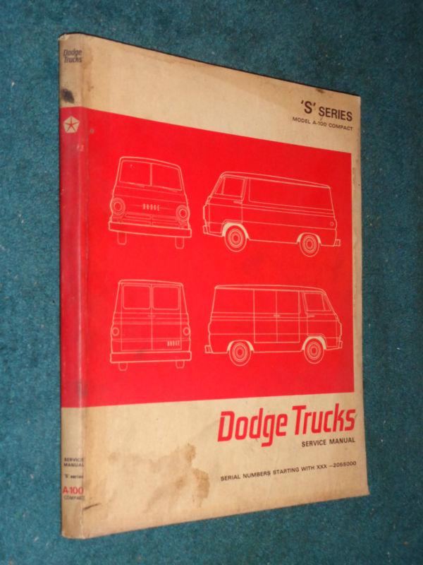 1966 dodge a-100 van / shop manual / shop book / original