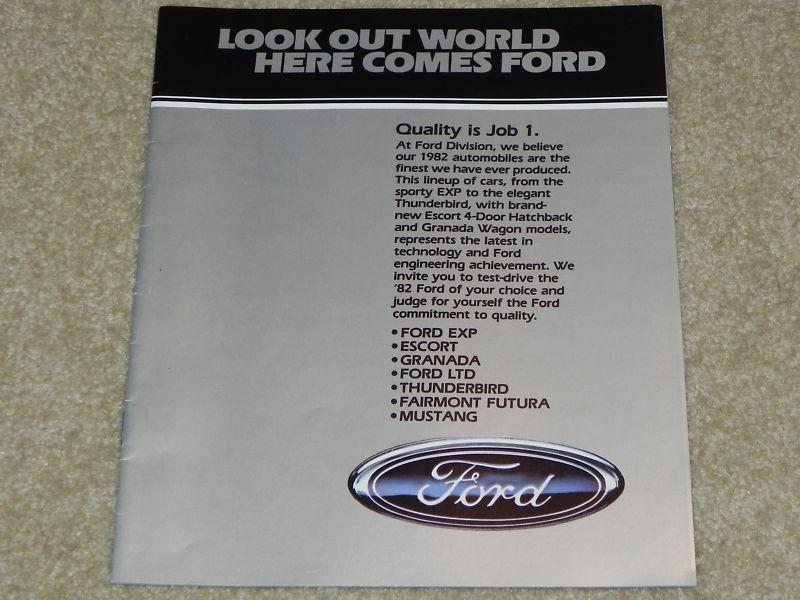 1982 ford full line nos dealer sales brochure from my dealership.  original. 