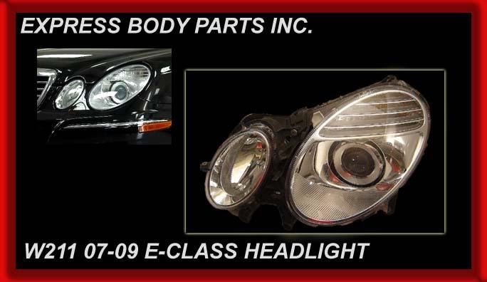 07 08 09 e-class w211 headlight e350 e550 e63 lh light driver side head 2007 