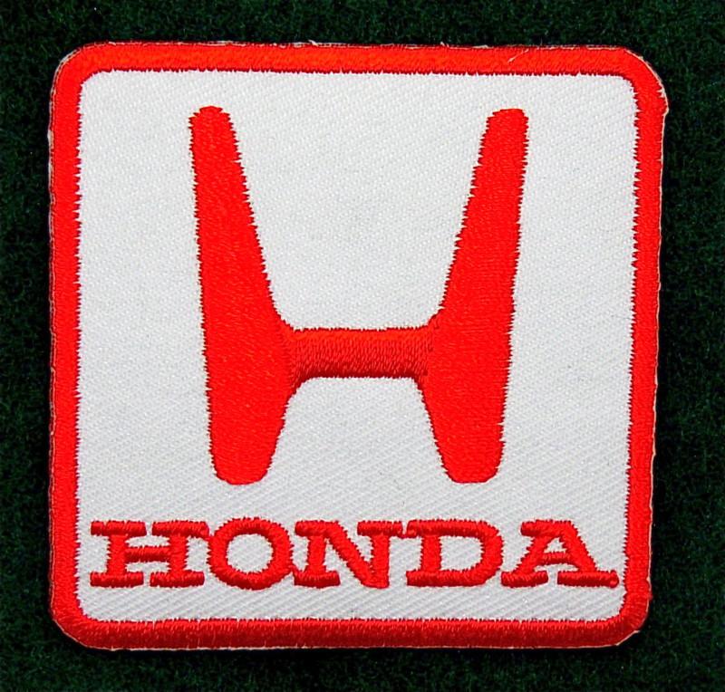 Honda car - truck embroidered iron on patch red & white