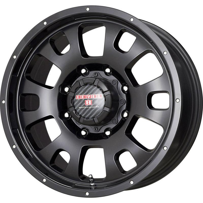 4 new 16x8.5 -6 offset  8x170 level 8 guardian black  wheels/rims