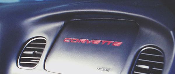 1997 2004 c5 corvette airbag vinyl decal red