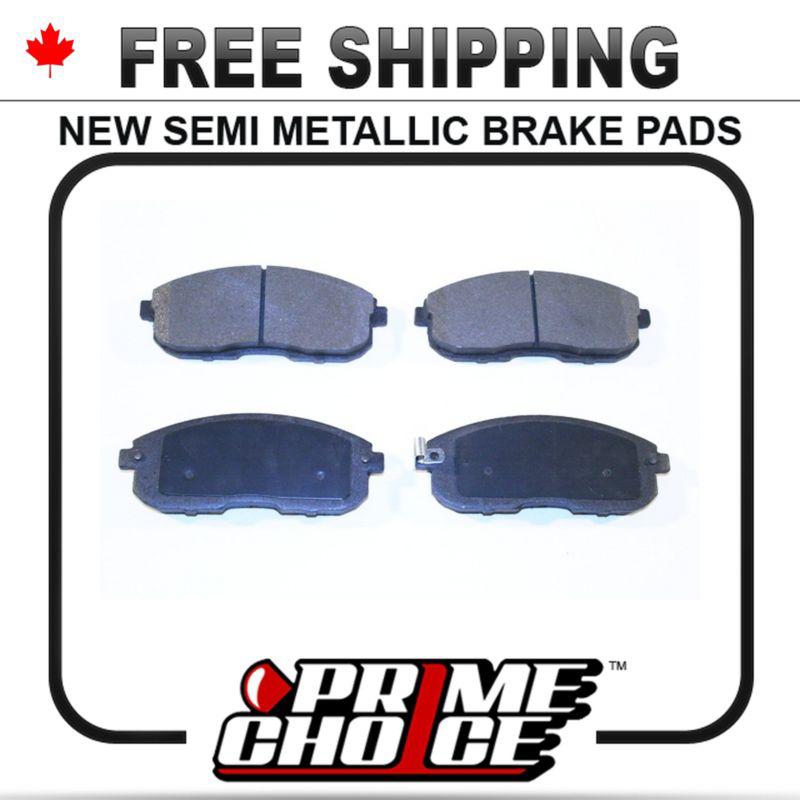 New premium complete set of front metallic disc brake pads with shims