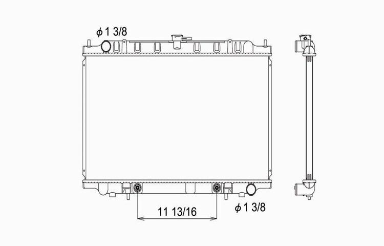 Replacement radiator nissan maxima infiniti i30 auto / man 3.0l v6 214600l715