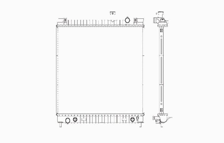 Replacement radiator 04-08 nissan titan infiniti qx56 auto 5.6l v8 21460zq00a