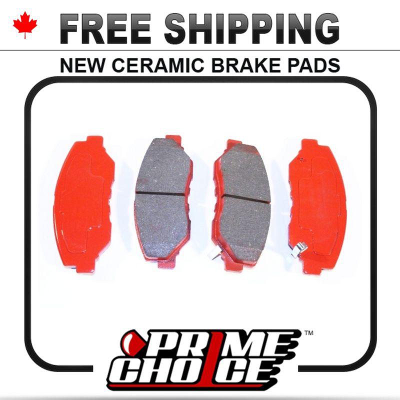 New premium complete set of front ceramic disc brake pads with shims