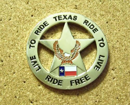 Motorcycle vest pin texas  live to ride ride..