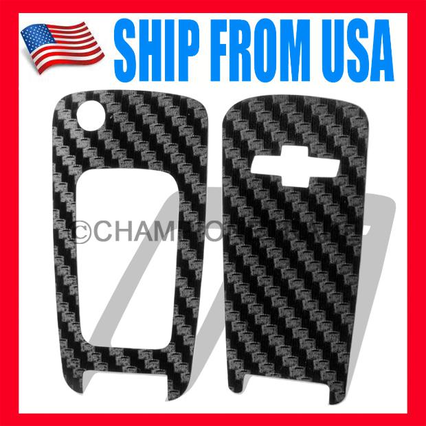 Us carbon fiber key chain protective cover sticker for chevy cruze 2009-2012 new